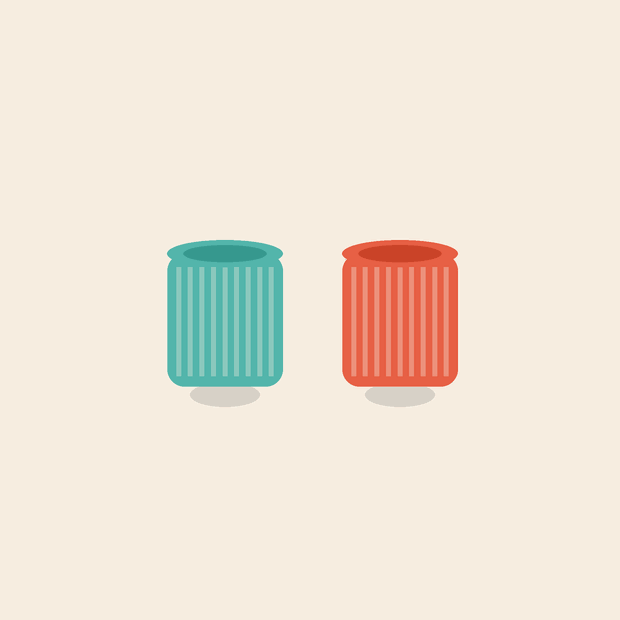 Ribbed holder pair